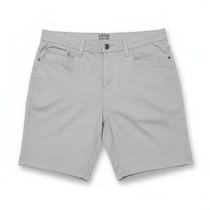 Grey Izod Saltwater Denim Comfort Stretch Men Short Classic Fit 34